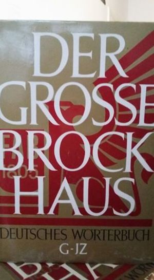 Der Grosse Brock Haus - Deutsches Wörterbuch G- JZ 016 Der Grosse Brock Haus - Deutsches Wörterbuch G- JZ 016