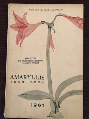 Amaryllis Year Book 1961 Amaryllis Year Book 1961