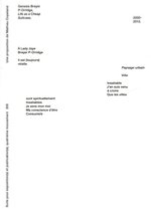 Mathieu Copeland — Suite pour exposition(s) et publication(s), quatrième mouvement Mathieu Copeland — Suite pour exposition(s) et publication(s), quatrième mouvement