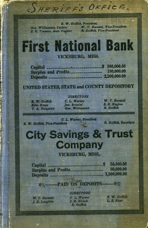 1918, Vicksburg – Warren County, Mississippi Polk City Directory 1918, Vicksburg – Warren County, Mississippi Polk City Directory