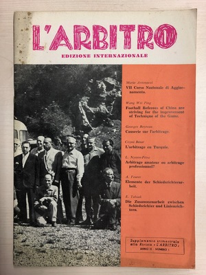 L'Arbitro - Edizione Internazionale - Anno III - N. 1 - 1957/09 L'Arbitro - Edizione Internazionale - Anno III - N. 1 - 1957/09