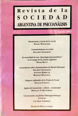 Revista de la Sociedad Argentina de Psicoanálisis Revista de la Sociedad Argentina de Psicoanálisis