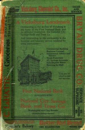 1926, Vicksburg – Warren County, Mississippi Polk City Directory 1926, Vicksburg – Warren County, Mississippi Polk City Directory
