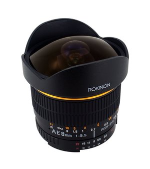 Rokinon 8mm f/3.5 HD Fisheye Lens with Removable Hood for Canon Rokinon 8mm f/3.5 HD Fisheye Lens with Removable Hood for Canon