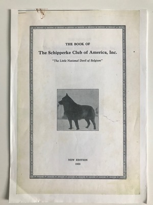 Book of the Schipperke Club of America, The Book of the Schipperke Club of America, The