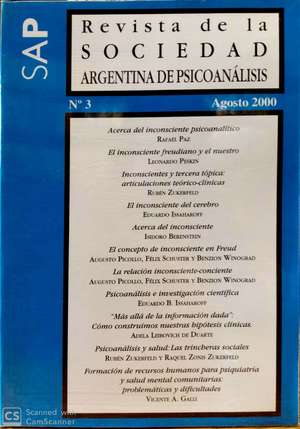 Revista de la Sociedad Argentina de Psicoanálisis Revista de la Sociedad Argentina de Psicoanálisis