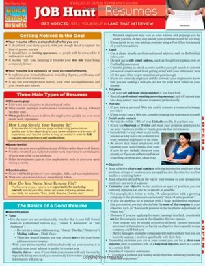 Job Hunt: Resumes (Quick Study) Job Hunt: Resumes (Quick Study)