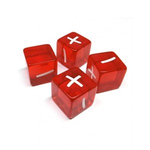 4 Fate Dice set. Rosso 4 Fate Dice set. Rosso
