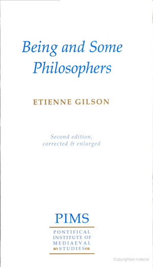 Being and Some Philosophers Being and Some Philosophers