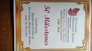50 Milestones: Celebrating Significant Events at Tri-County Mennonite Homes over its 50 years: Aldaview Services, Greenwood Court, Nithview Community 50 Milestones: Celebrating Significant Events at Tri-County Mennonite Homes over its 50 years: Aldaview Services, Greenwood Court, Nithview Community