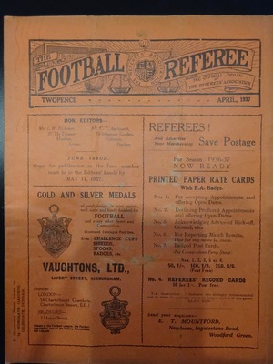 Football Referee - 1937-04 - April, The Football Referee - 1937-04 - April, The