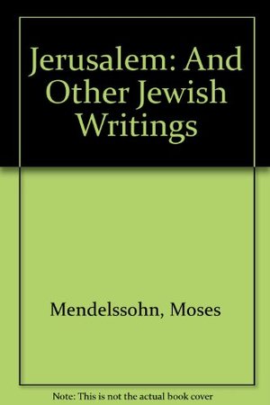 Jerusalem: And Other Jewish Writings Jerusalem: And Other Jewish Writings