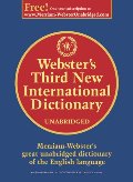 Dictionary, Webster's Third New International Dictionary, Webster's Third New International