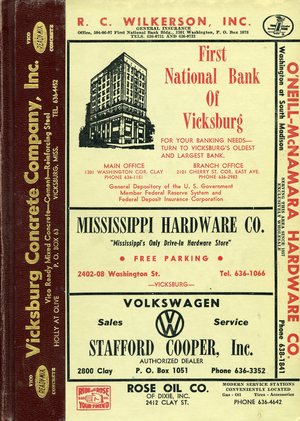 1964, Vicksburg – Warren County, Mississippi Polk City Directory 1964, Vicksburg – Warren County, Mississippi Polk City Directory