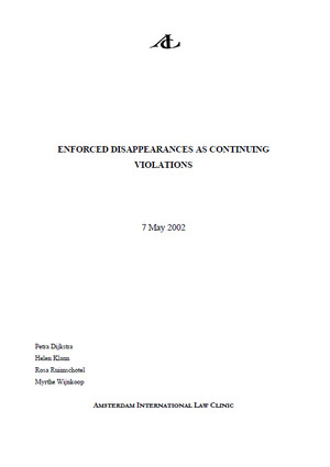Enforced Disappearances as Continuing Violations Enforced Disappearances as Continuing Violations