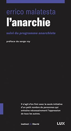 ANARCHIE (L') (ÉD.AUGMENTÉE) N.É. ANARCHIE (L') (ÉD.AUGMENTÉE) N.É.