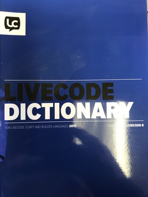 LiveCode 8 Dictionary LiveCode 8 Dictionary
