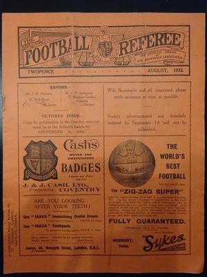 Football Referee - 1932-08 - August, The Football Referee - 1932-08 - August, The