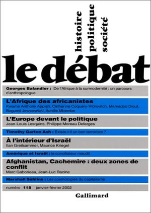 Le Débat, numéro 118, janvier-février 2002 Le Débat, numéro 118, janvier-février 2002