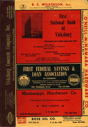 1967, Vicksburg – Warren County, Mississippi Polk City Directory 1967, Vicksburg – Warren County, Mississippi Polk City Directory