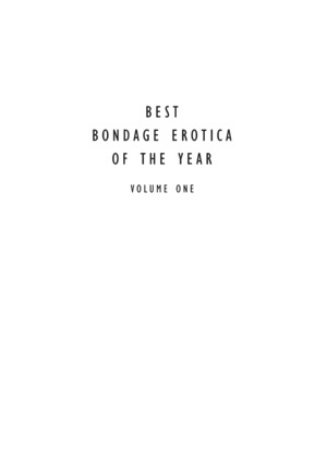 Best Bondage Erotica of the Year Best Bondage Erotica of the Year