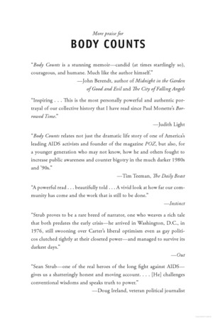 Body Counts: A Memoir of Politics, Sex, AIDS, and Survival Body Counts: A Memoir of Politics, Sex, AIDS, and Survival