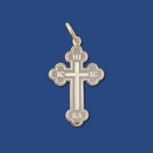 Crosses - Baptismal Cross, sterling silver, medium - no chain Crosses - Baptismal Cross, sterling silver, medium - no chain