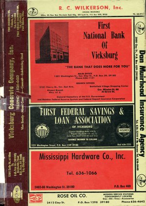 1973, Vicksburg – Warren County, Mississippi Polk City Directory 1973, Vicksburg – Warren County, Mississippi Polk City Directory