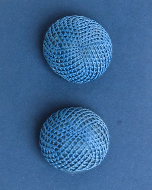 Blue Net Covered Buttons Blue Net Covered Buttons