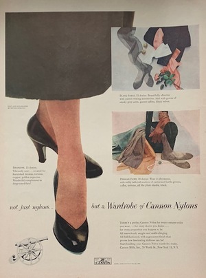 Advertisement Tear Sheet - Cannon Nylons & Koroseal Flexible Materials by B.F. Goodrich 1948 Advertisement Tear Sheet - Cannon Nylons & Koroseal Flexible Materials by B.F. Goodrich 1948
