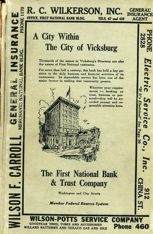 1935, Vicksburg – Warren County, Mississippi Polk City Directory 1935, Vicksburg – Warren County, Mississippi Polk City Directory