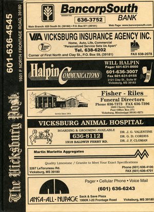 1999, Vicksburg – Warren County, Mississippi Polk City Directory 1999, Vicksburg – Warren County, Mississippi Polk City Directory