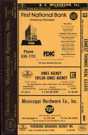 1984, Vicksburg – Warren County, Mississippi Polk City Directory 1984, Vicksburg – Warren County, Mississippi Polk City Directory