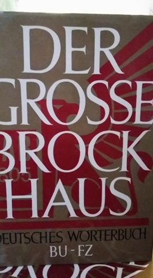 Der Grosse Brock Haus - Deutsches Wörterbuch BU-FZ 015 Der Grosse Brock Haus - Deutsches Wörterbuch BU-FZ 015