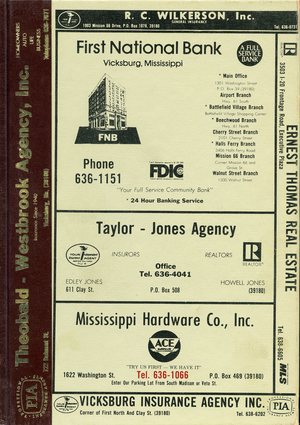 1983, Vicksburg – Warren County, Mississippi Polk City Directory 1983, Vicksburg – Warren County, Mississippi Polk City Directory