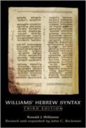 Williams' Hebrew Syntax Williams' Hebrew Syntax