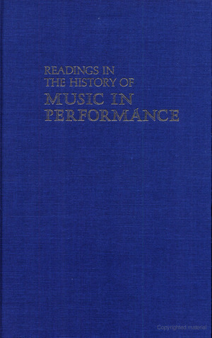 Readings in the History of Music in Performance Readings in the History of Music in Performance