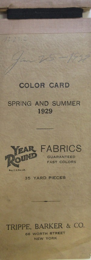 Color Card - Spring and Summer 1929 Color Card - Spring and Summer 1929