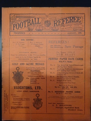 Football Referee - 1936-08 - August, The Football Referee - 1936-08 - August, The
