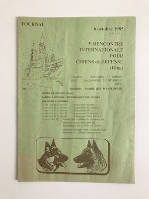 Catalogue 3e Rencontre internationale pour chiens de défense Catalogue 3e Rencontre internationale pour chiens de défense