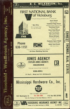 1985, Vicksburg – Warren County, Mississippi Polk City Directory 1985, Vicksburg – Warren County, Mississippi Polk City Directory