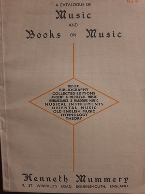 Catalogue of Music and Books on Music N.S. 47, A Catalogue of Music and Books on Music N.S. 47, A