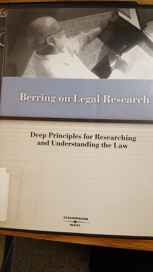 Berring on Legal Research Berring on Legal Research