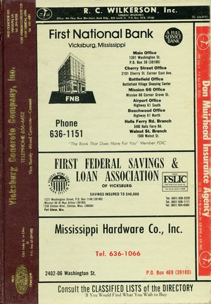 1978, Vicksburg – Warren County, Mississippi Polk City Directory 1978, Vicksburg – Warren County, Mississippi Polk City Directory