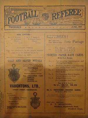 Football Referee - 1937-06 - June, The Football Referee - 1937-06 - June, The