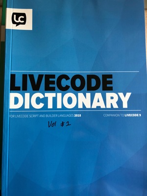 Livecode 9 Dictionary Vol. 1 Livecode 9 Dictionary Vol. 1