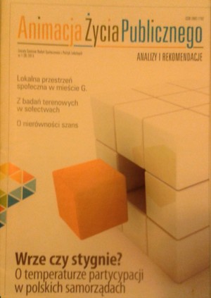 Animacja Życia Publicznego: analizy i rekomendacje. Nr 8 (1/2013) Animacja Życia Publicznego: analizy i rekomendacje. Nr 8 (1/2013)