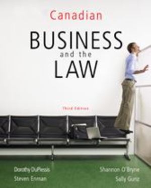Canadian Business and the Law Canadian Business and the Law