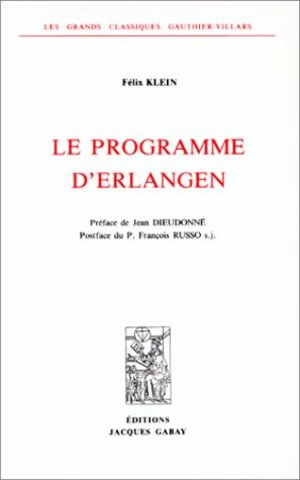Le programme d'Erlangen Le programme d'Erlangen