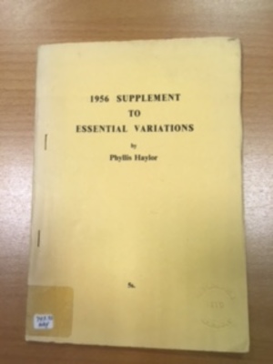 1956 Supplement to Essential Variations 1956 Supplement to Essential Variations